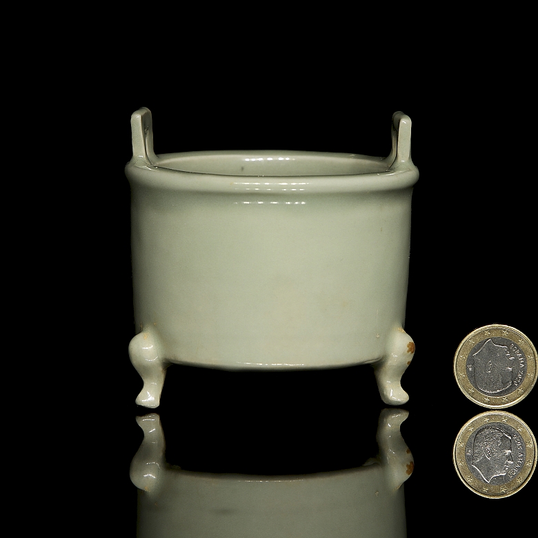 Celadon porcelain censer, Ding style, Qing dynasty - 6