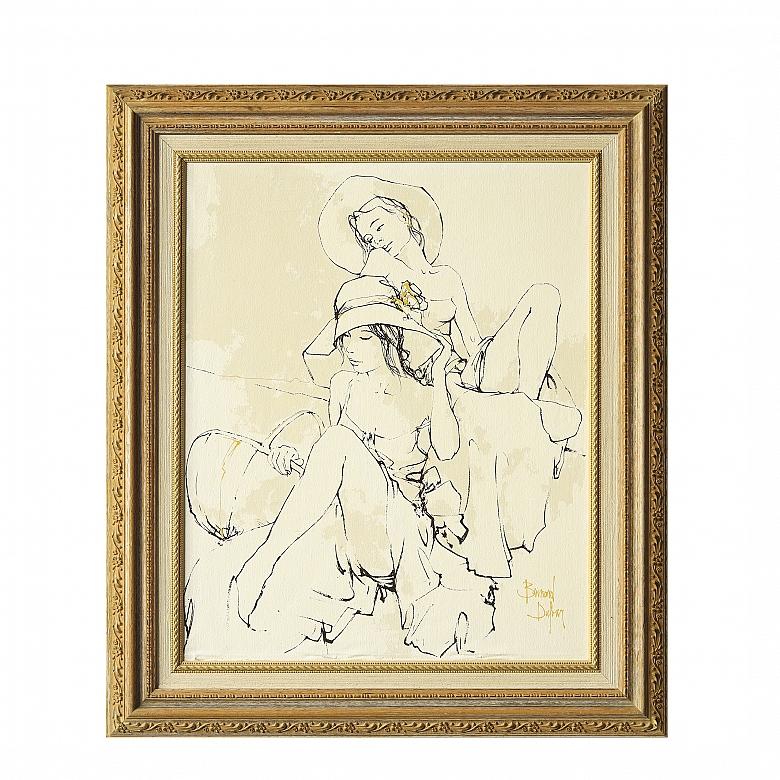 Bernard Dufour (20th-21st century) ‘Ladies at Rest’ - 5