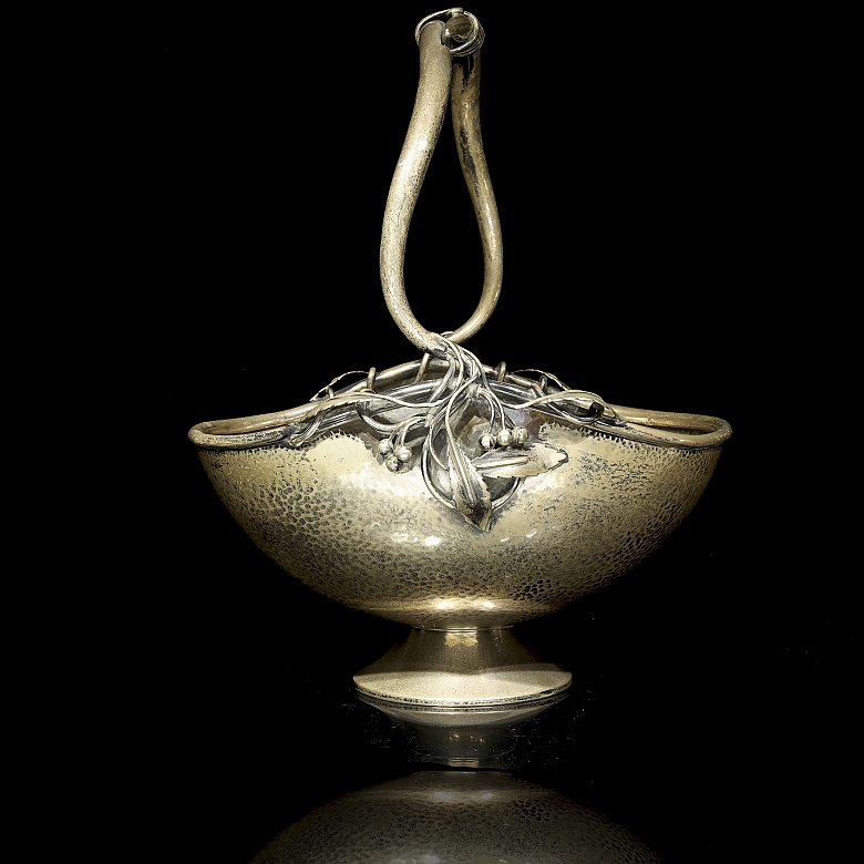 Frutero Art Nouveau de plata