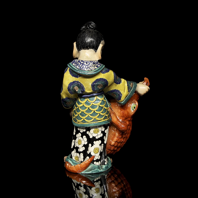 Chinese porcelain scrivener “Man with crocodile” 20th century - 3