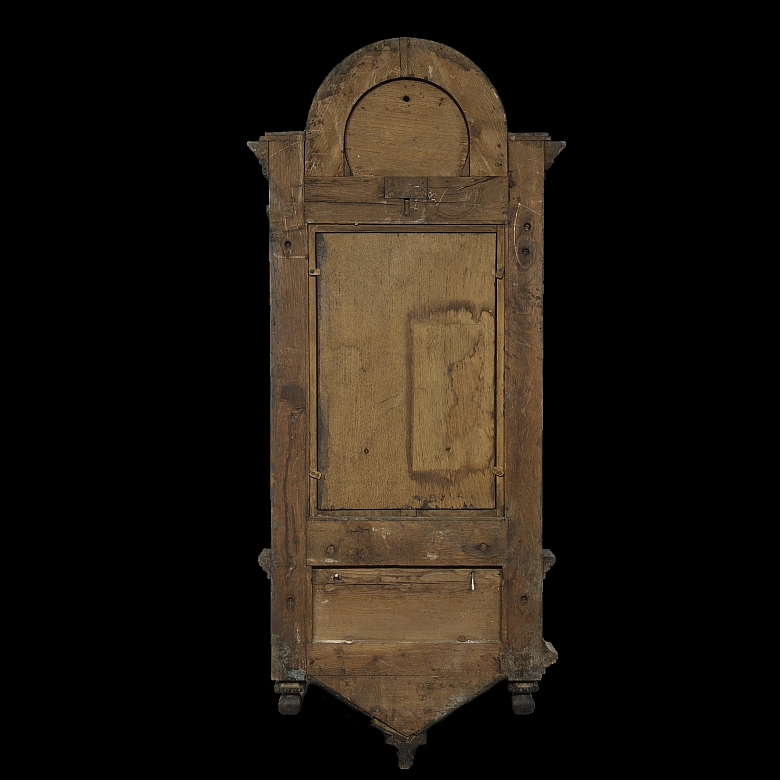 Antiguo limosnero con Cristo de hueso, fnn.s.XIX