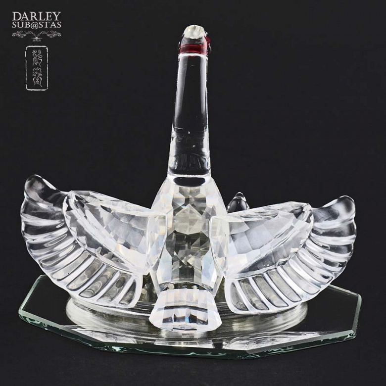 Cisne con tres crias de Swarovski - 3