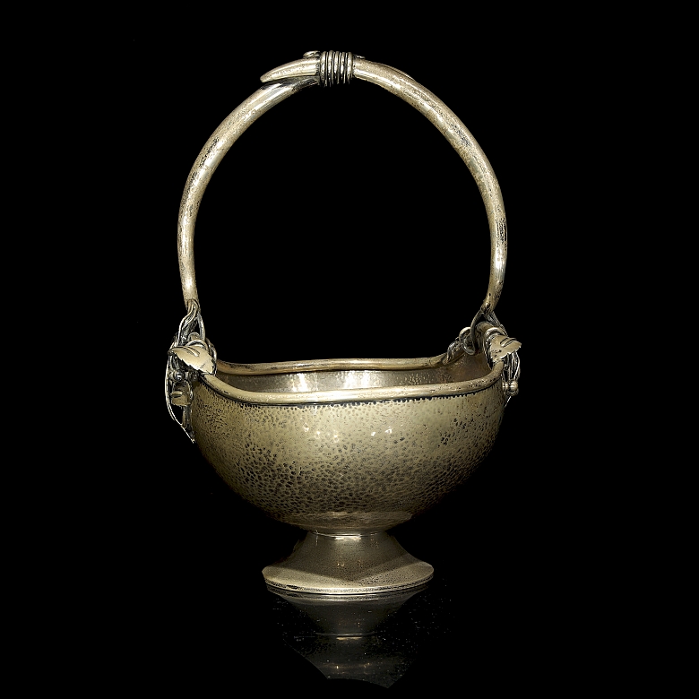 Frutero Art Nouveau de plata