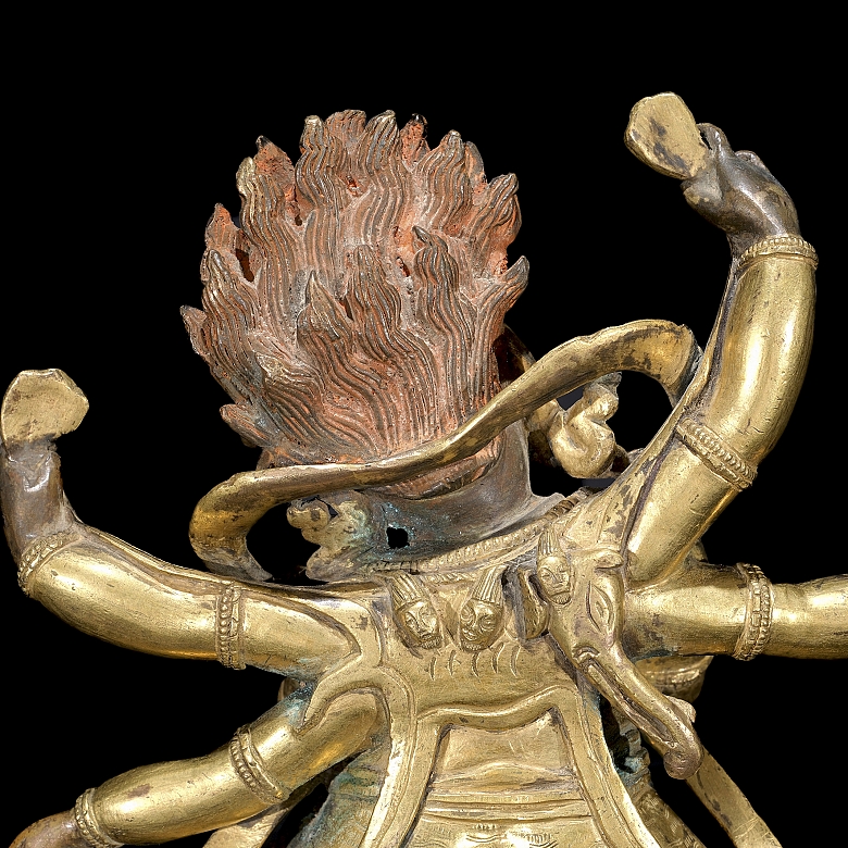 Gilded bronze figure of Mahakala, Qing dynasty