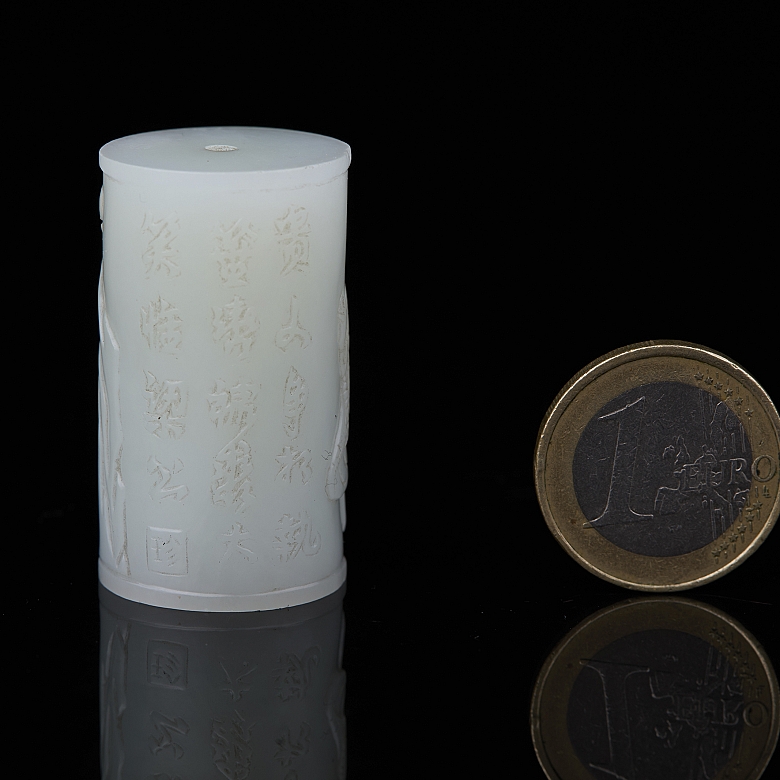 Colgante de jade blanco de Hetian 