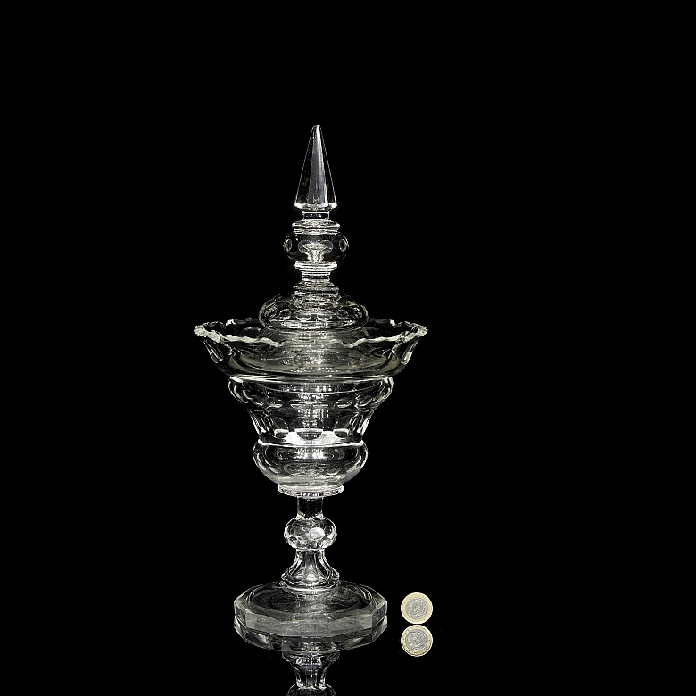 切割玻璃糖果盒，19世纪