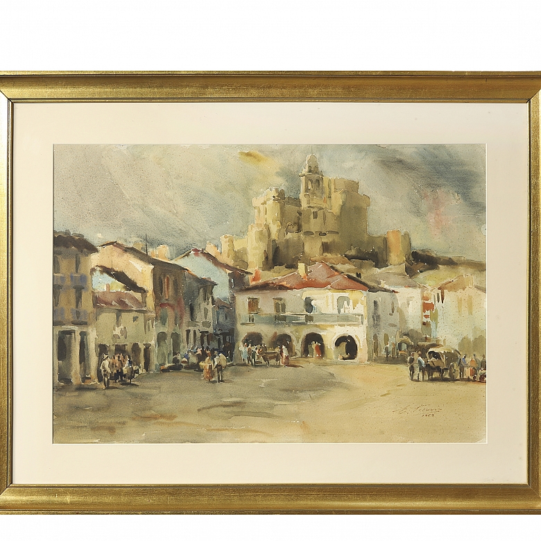 Ernesto Furió Navarro (1902–1995) ‘Town Square,’ 1963 - 5