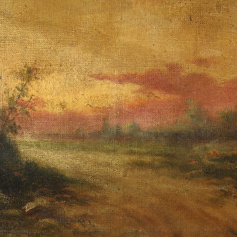 Frans Ros (1883–1968) ‘Path at Sunset’