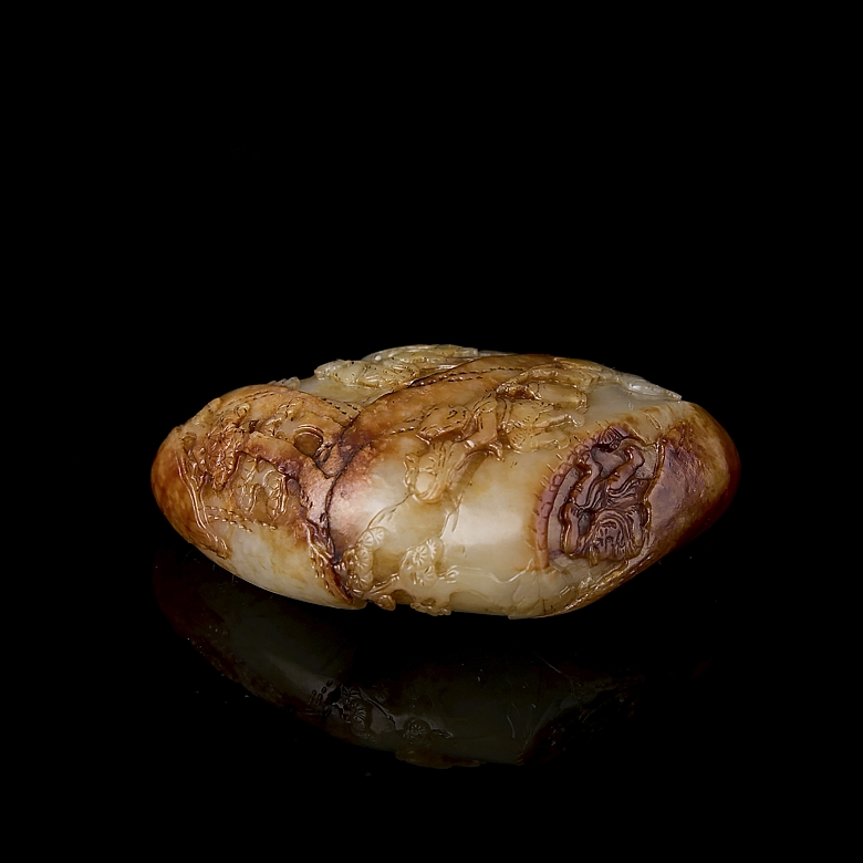 Hetian jade stone ‘Zhong Kui's Marriage’, Qing dynasty