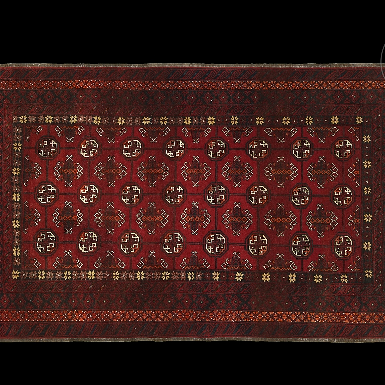 Afghan-style woolen alformbra, 20th century