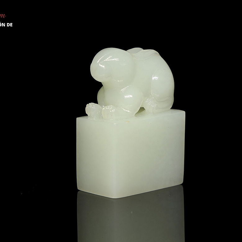 Sello de jade blanco