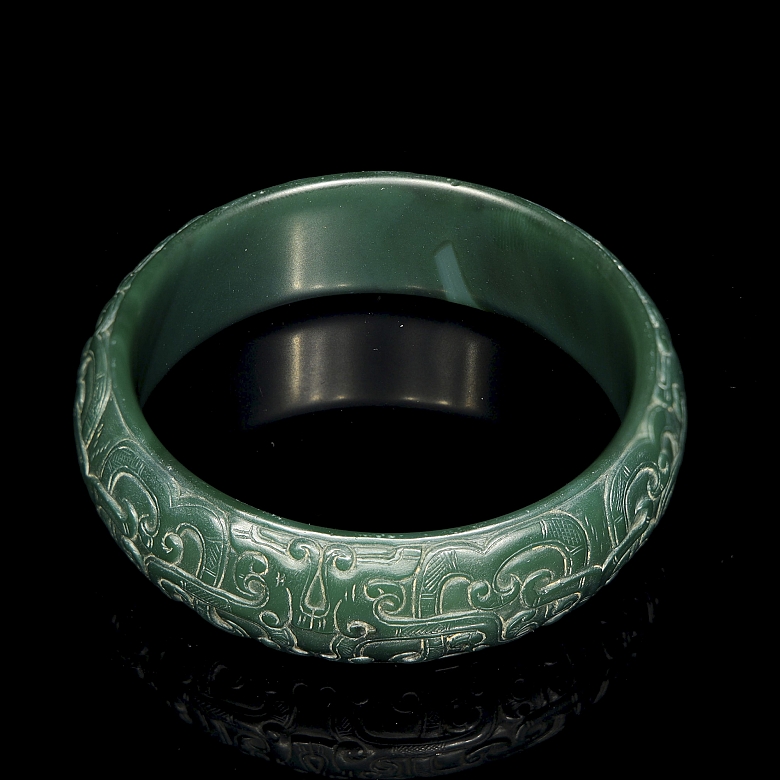 Brazalete de ágata verde, dinastía Han