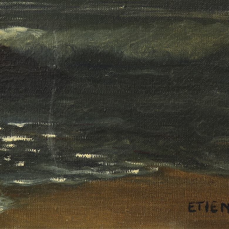 Etienne S. (20th century) “Pair of Seascapes”