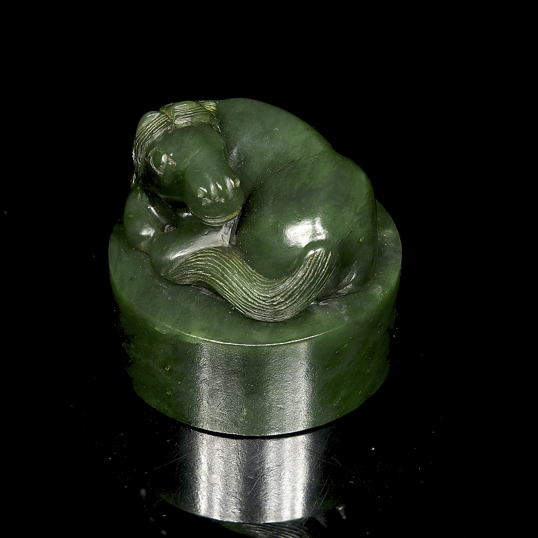 Sello de jade espinaca