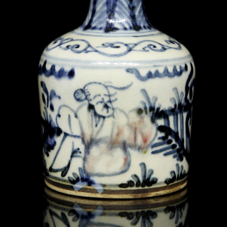 Botella de cerámica vidriada 