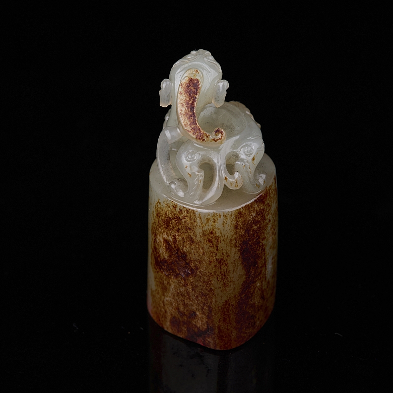 Sello de ovalado de jade