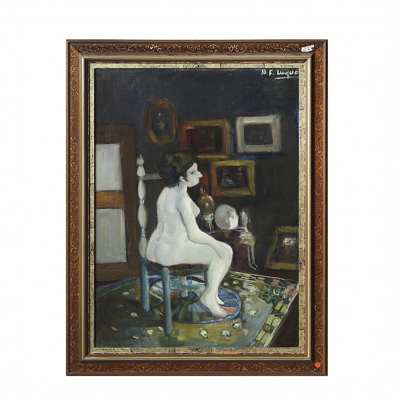 Manuel Fernández Luque (1919–2005) ‘Nude with Rug’ - 4