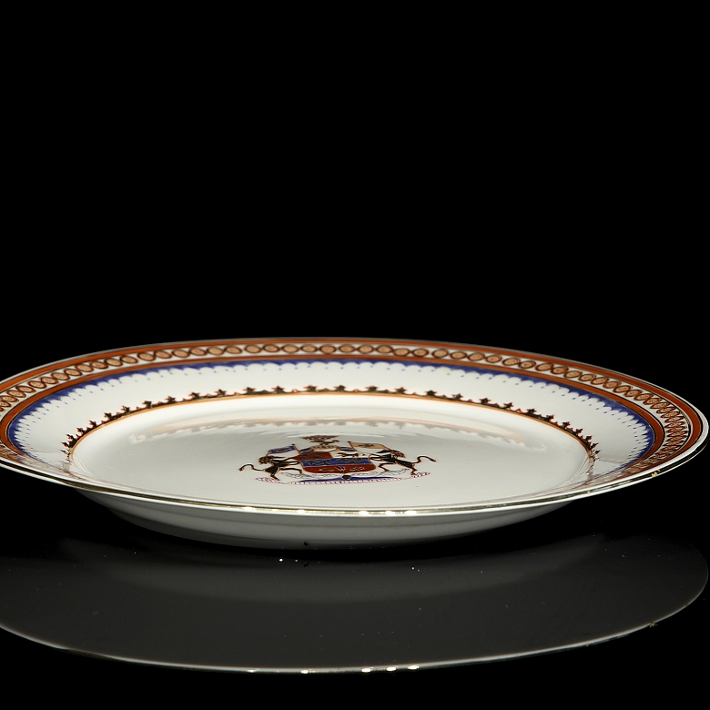 Plato de porcelana para exportación 