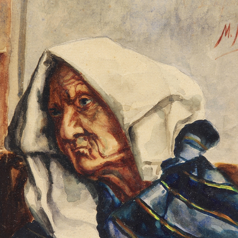 M. Navarro (20th century) ‘Couple of portraits’, 1907 - 5