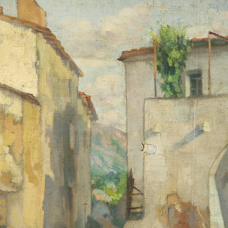 Mateo Balasch Mateu (1870–1936) “Courtyard with Geese”