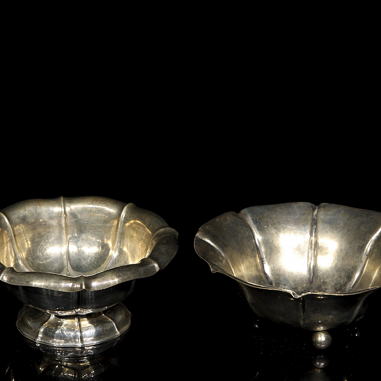 一套三件银器，20世纪