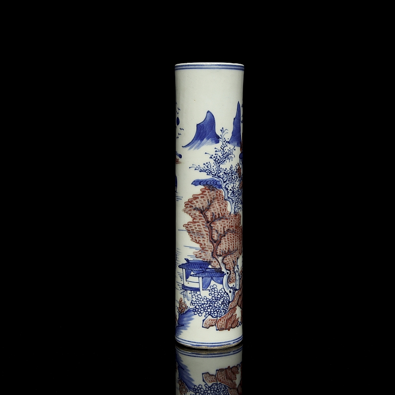 Porcelain container ‘Mountain Landscape’, 20th century - 1
