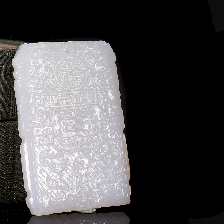 Placa de jade blanco de Hetian