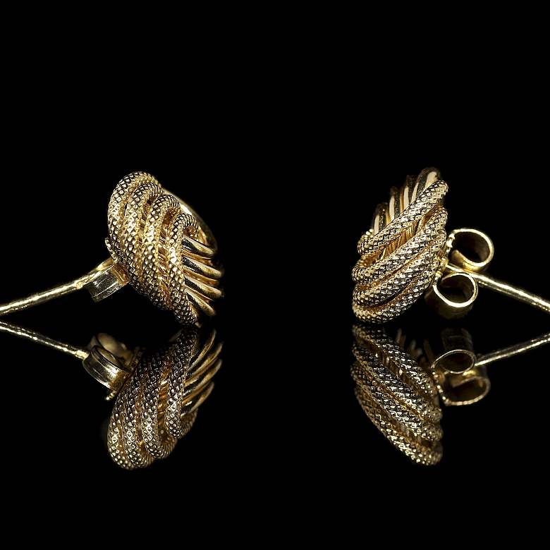 Pendientes de oro amarillo de 18 k