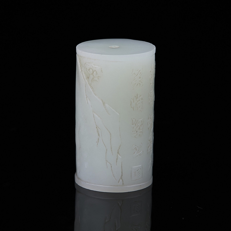 Colgante de jade blanco de Hetian 