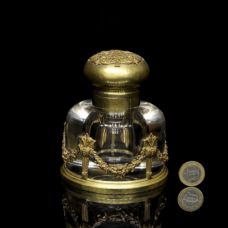 Empire curved glass and bronze scrivener's desk, 19th century - 9