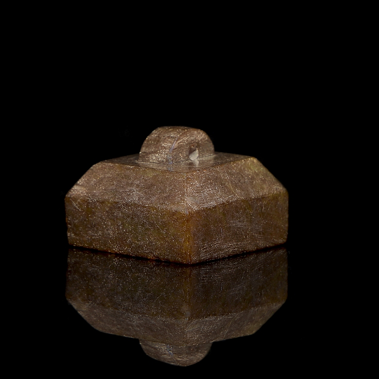 Sello cuadrangular de jade, dinastía Han