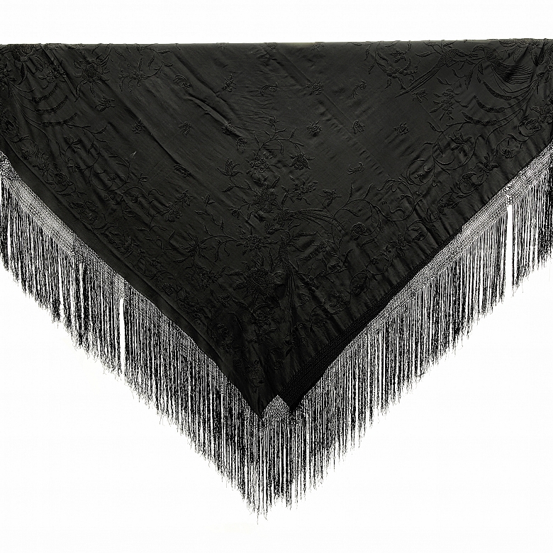 Mantón de manila negro, s.XX