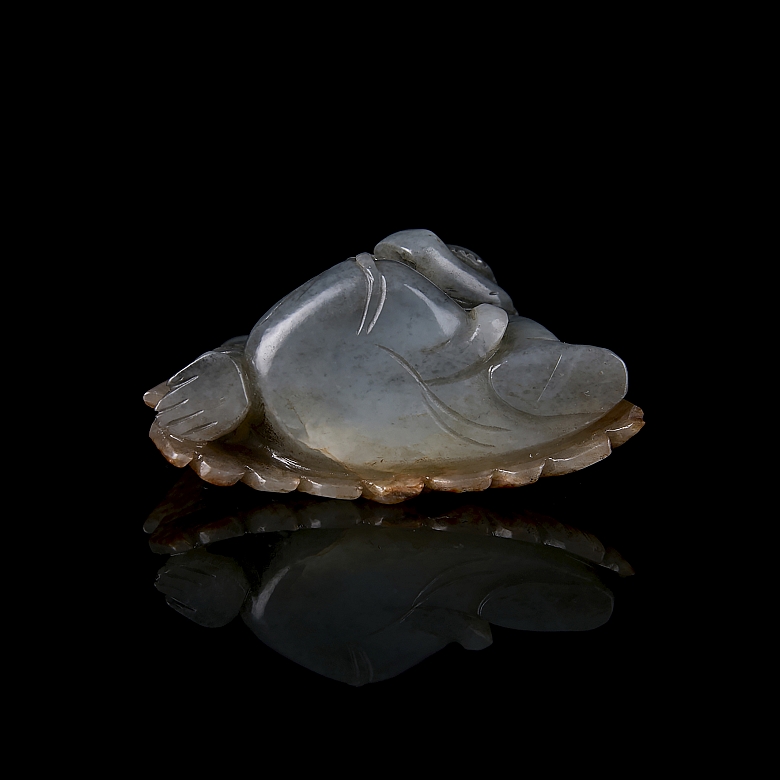 Hetian jade carved figure ‘Fisherman’, Qing dynasty