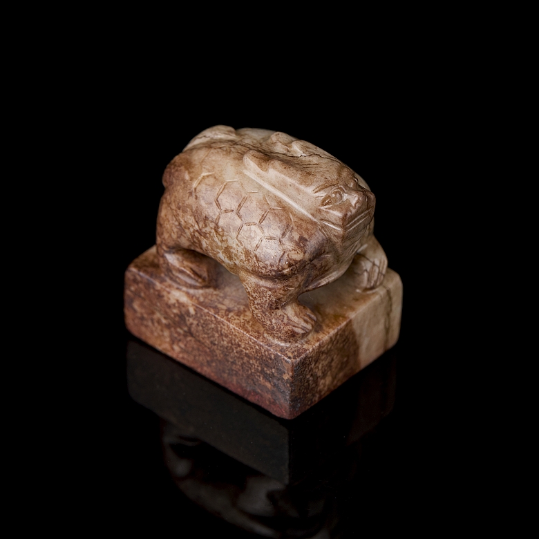 Carved jade seal ‘Dragon turtle’, Qing dynasty
