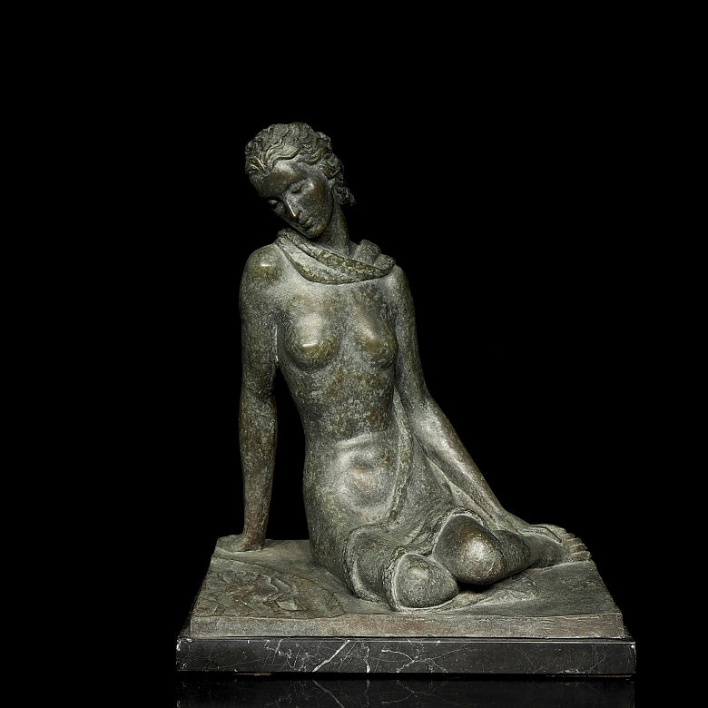 Juan de Avalos (1911–2006) ‘Lady Seated by the Pond’