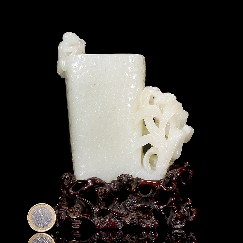 Recipiente para pinceles de jade de Hetian 