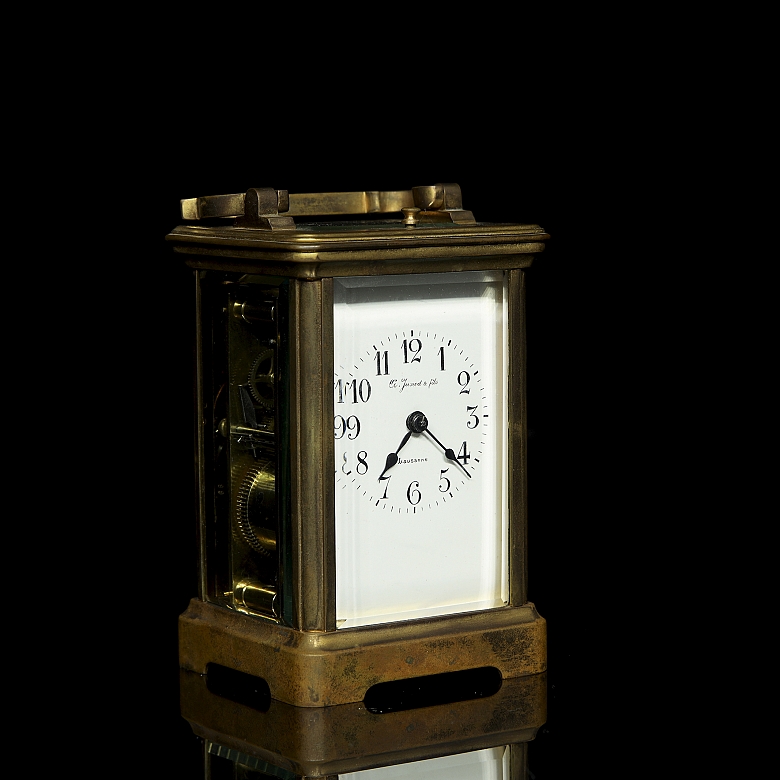 Reloj de viaje A. Junod & Fils,  Lausanne, suiza. - 3