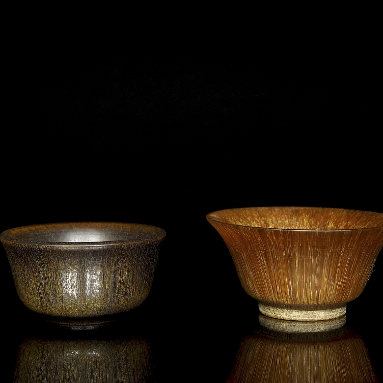 Dos cuencos tallados, s.XX