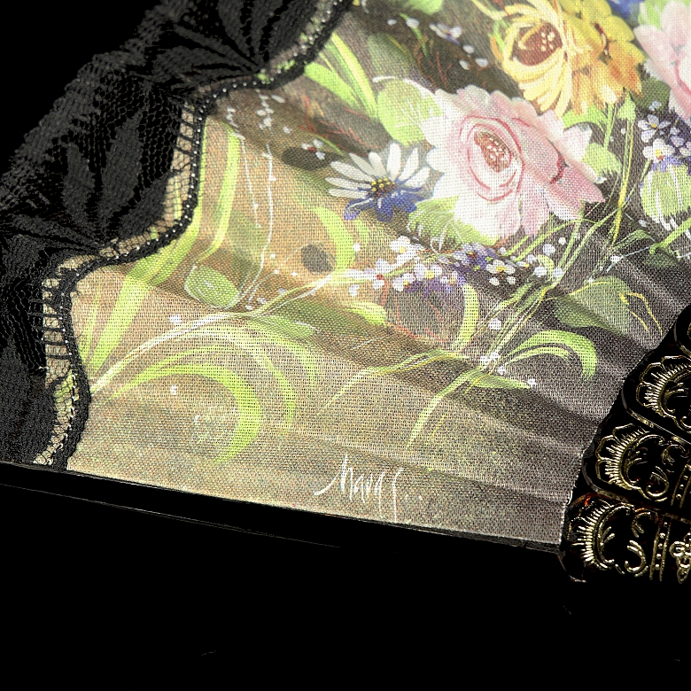 两把扇子，《花与景》，20世纪