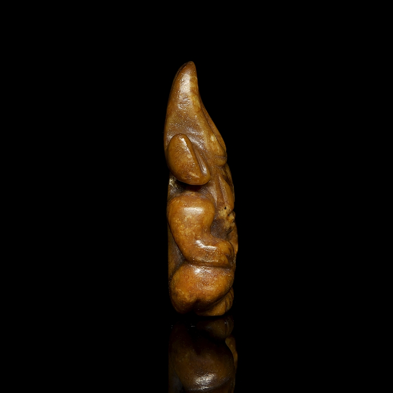 Carved jade figure “Sun God,” Hongshan culture