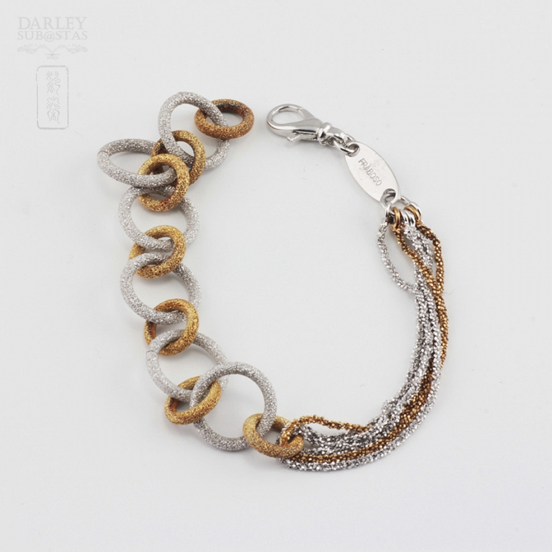 Bicolor bracelet in sterling silver, 925 m / m - 1