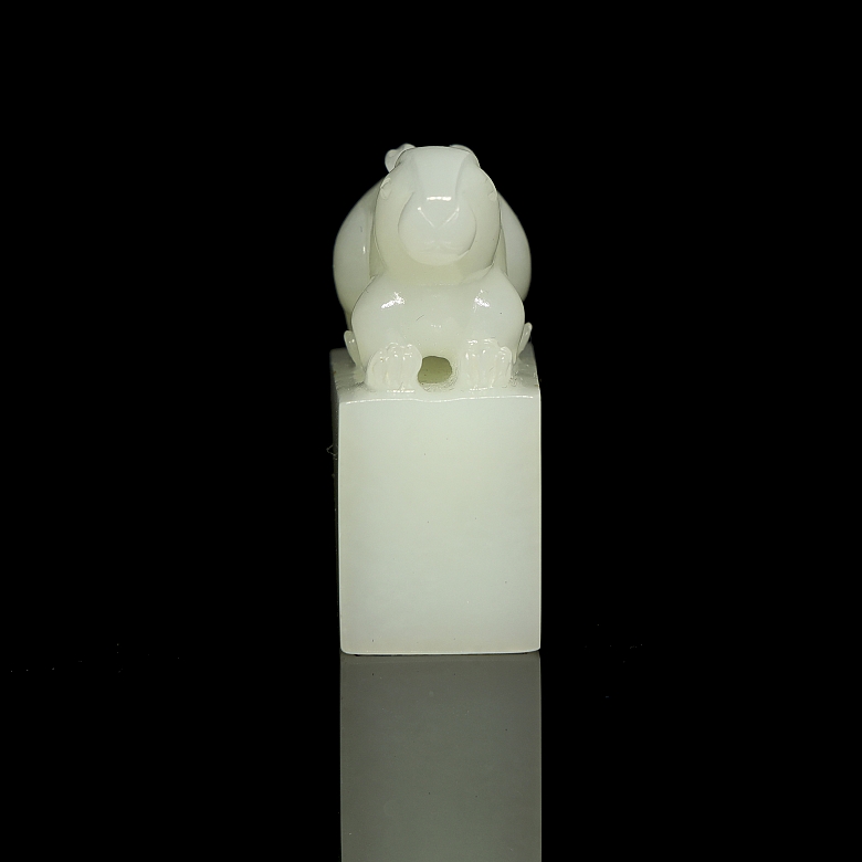 Sello de jade blanco