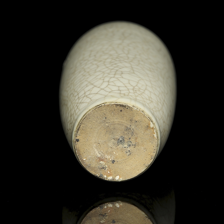 Jarrón de gres celadón craquelado 