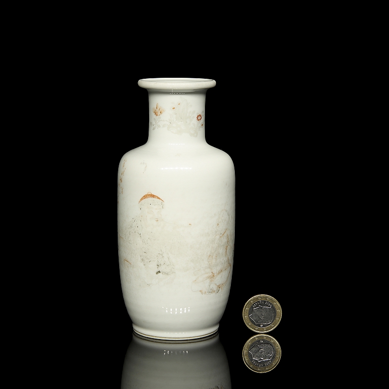 Enamelled porcelain vase ‘Characters’, with Chenghua mark - 8