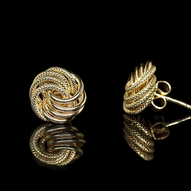 Pendientes de oro amarillo de 18 k