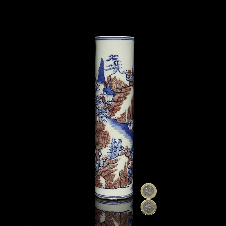 Porcelain container ‘Mountain Landscape’, 20th century