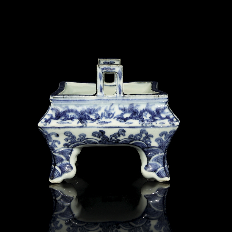 Incensario de porcelana esmaltada 