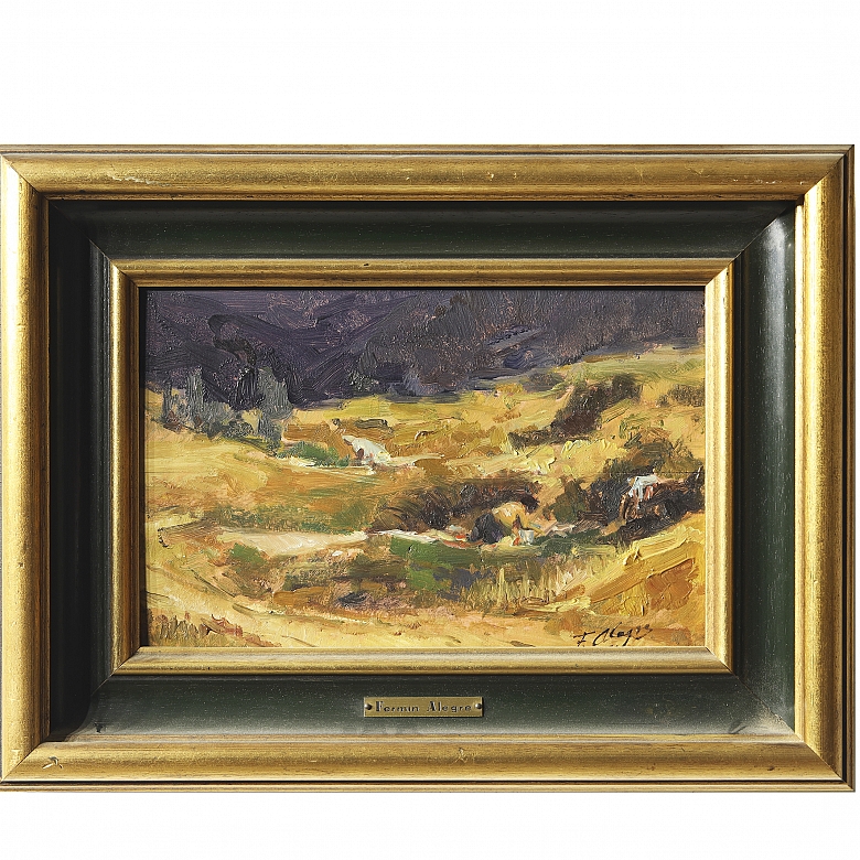 Fermin Alegre (1947-1996) “Countryside Landscape” - 4