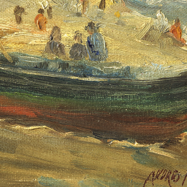 Andres Torrent (20th century) ‘Girls on the beach’