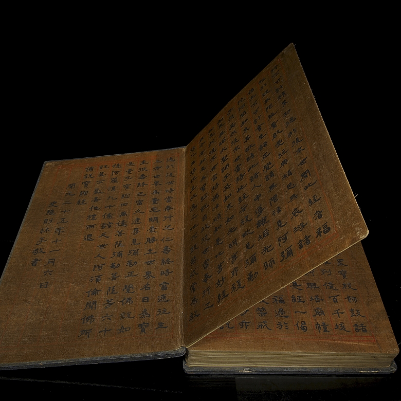 Álbum iluminado del sutra Bao Gang Jing, atr. Shi Weize, dinastía Tang